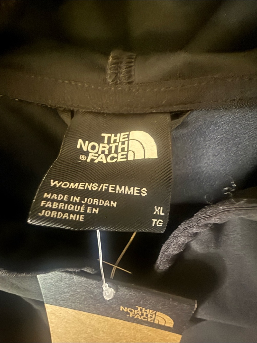 NWT The North Face black puffer hooded mountain sweatshirt jacket pockets XL - Picture 2 of 6